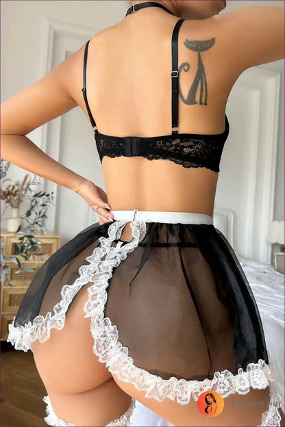 Sultry French Maid Lingerie Set - Playful And Sexy