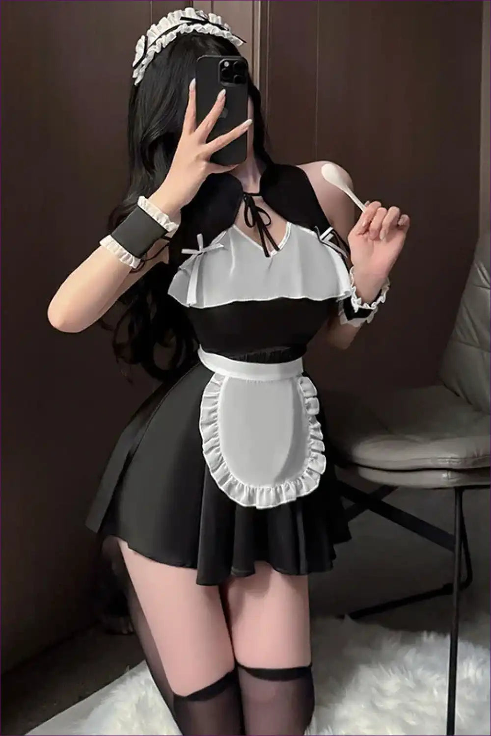 Sultry Lolita Maid Cosplay Set with Anime Flair for Costume, just In, Maid, Party, Polyester