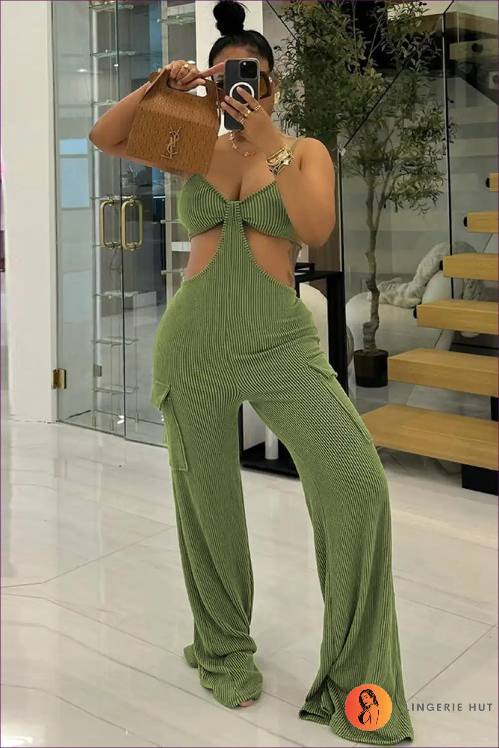 Sultry Ribbed Cutout Jumpsuit - Effortless Summer for Bodycon, co Ord, Cutout, Glamour,