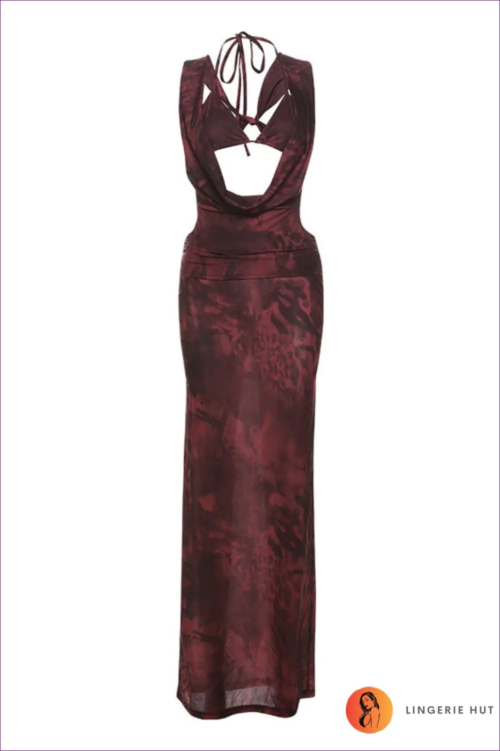 Sultry Velvet Cut-out Maxi Dress - Daring Elegance for Autumn, Cutout, Dress, Glamour, Honeymoon