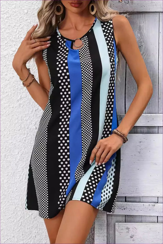 Summer Elegance Striped V-neck Dress - Pop With Style! For x