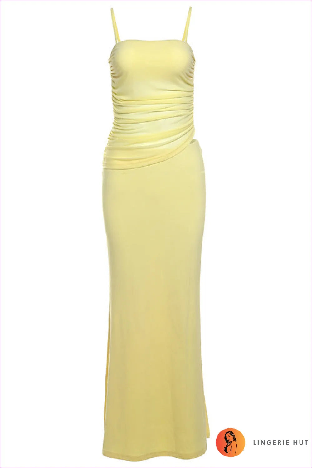 Sun-kissed Yellow Cutout Dress - Summer Radiance