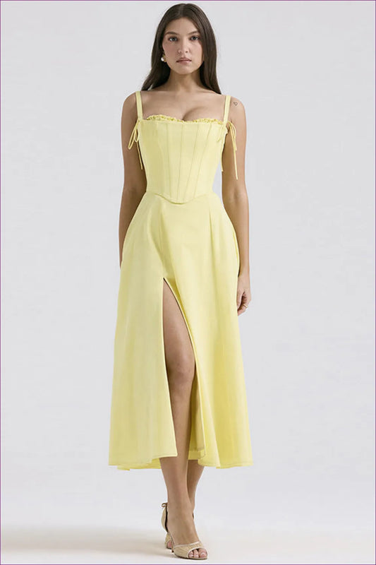 Sunny Yellow Corset Dress - Chic & Flirty