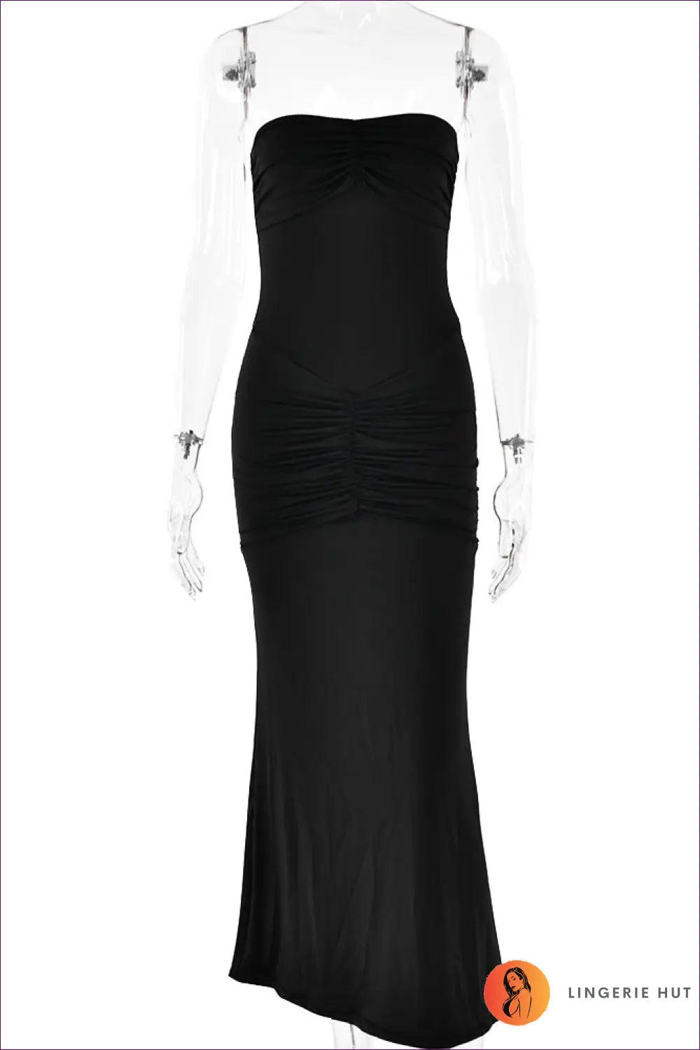 Sunset Glamour Strapless Maxi Dress - Curve-hugging Elegance for Bodycon, Dress, Glamour, Jersey,