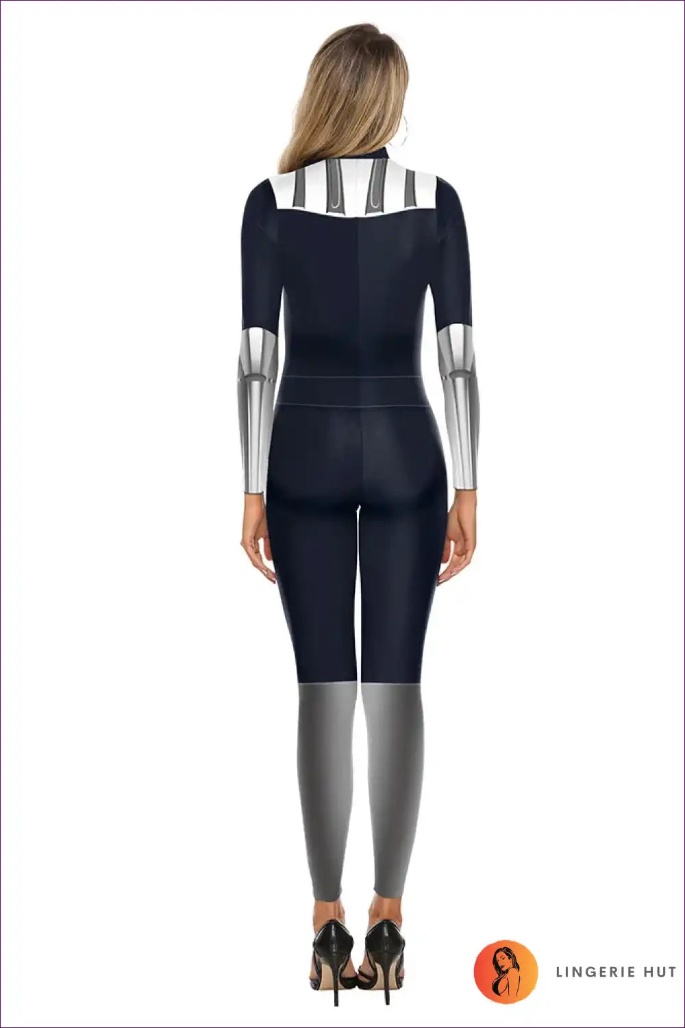 Superhero Jumpsuit with Printed Details - Power Play Mood for Activewear, Bodycon, Catsuit, Clubwear, Costume