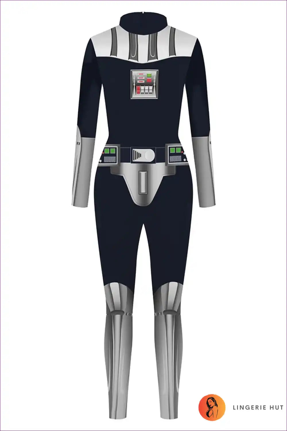 Superhero Jumpsuit with Printed Details - Power Play Mood for Activewear, Bodycon, Catsuit, Clubwear, Costume