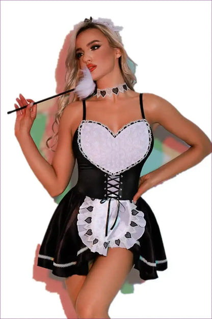 Sweet Cosplay Maid Dress with Apron for Night Club Evenings Clubwear, Costume, just In, Maid, Party