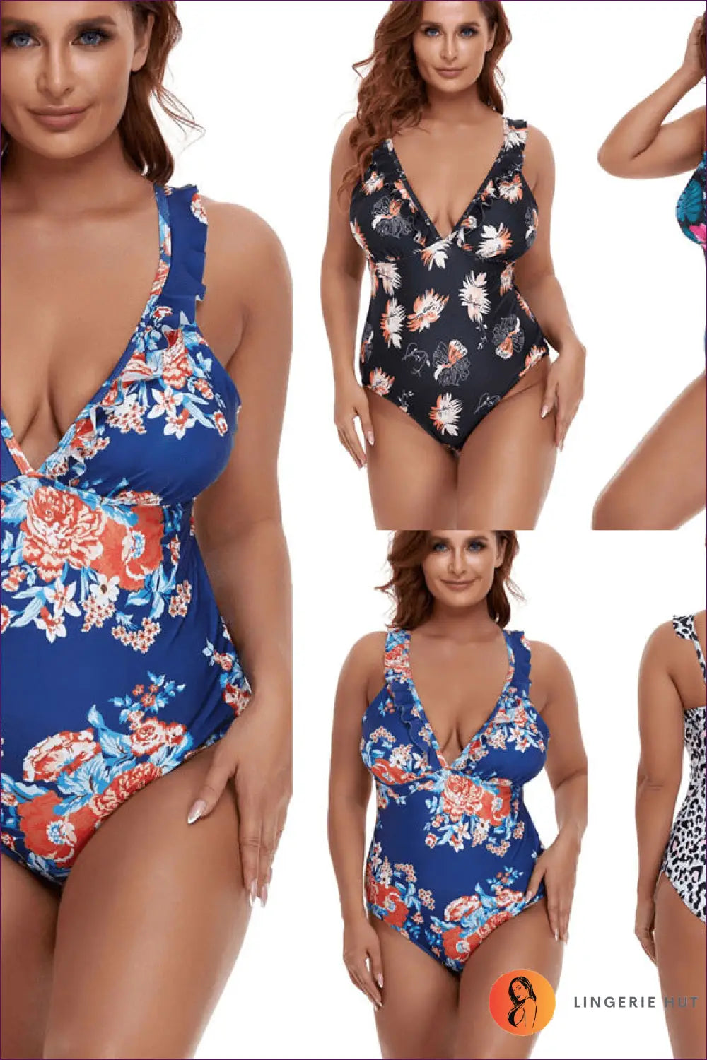 Floral Skirted Swimsuit - Resort Elegance All-day Confidence - Swimwear - Lingerie Hut - A-line • Backless • Beachwear