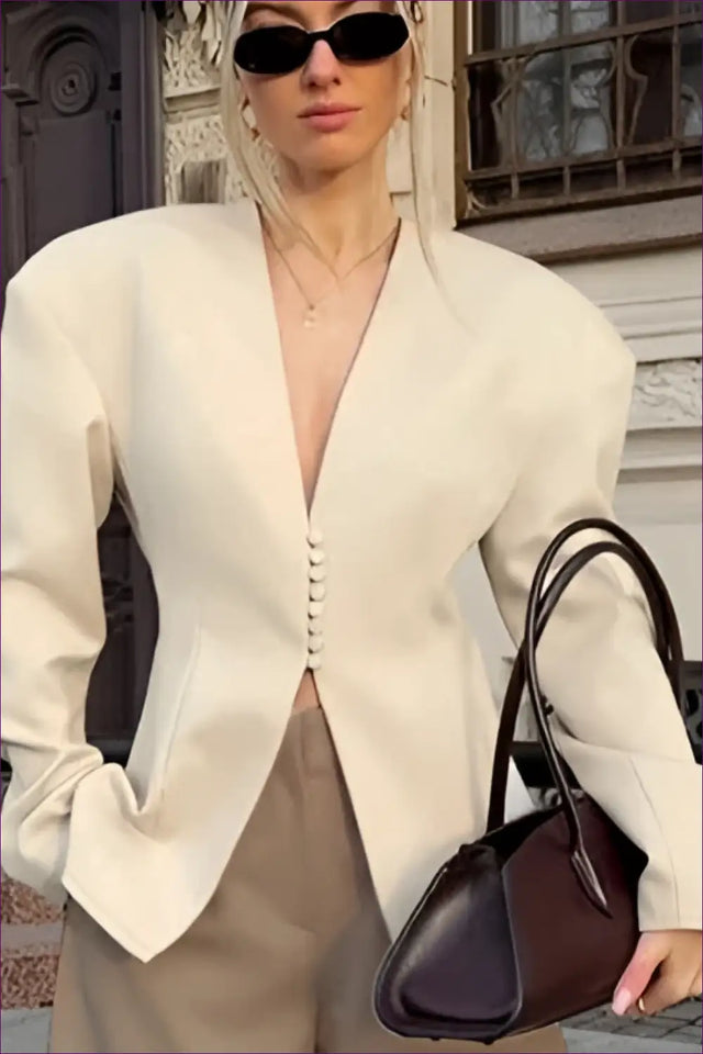 Tailored Blazer Jacket - Effortless Office Elegance