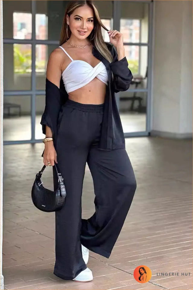 Tailored Three-Piece Outfit Set - Effortless Confidence