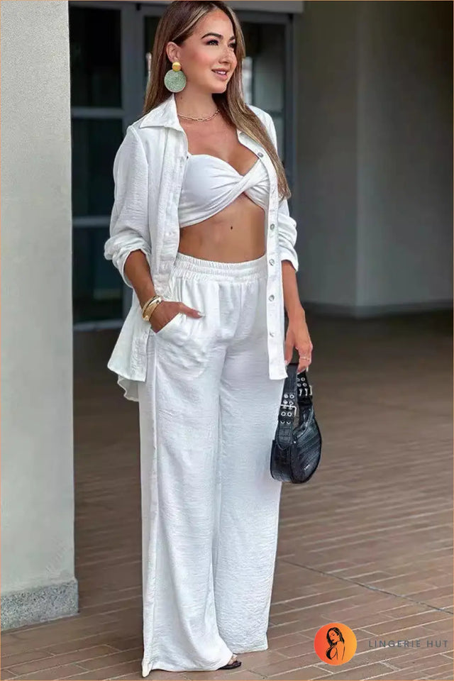 Tailored Three-Piece Outfit Set - Effortless Confidence