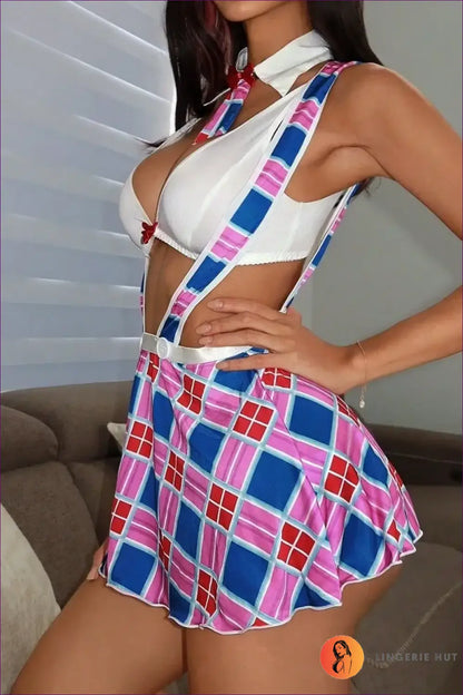 Teacher Uniform Costume with Mini Skirt - Flirty Role Play - All Season • Boudoir • Halloween • just in - Lingerie Hut