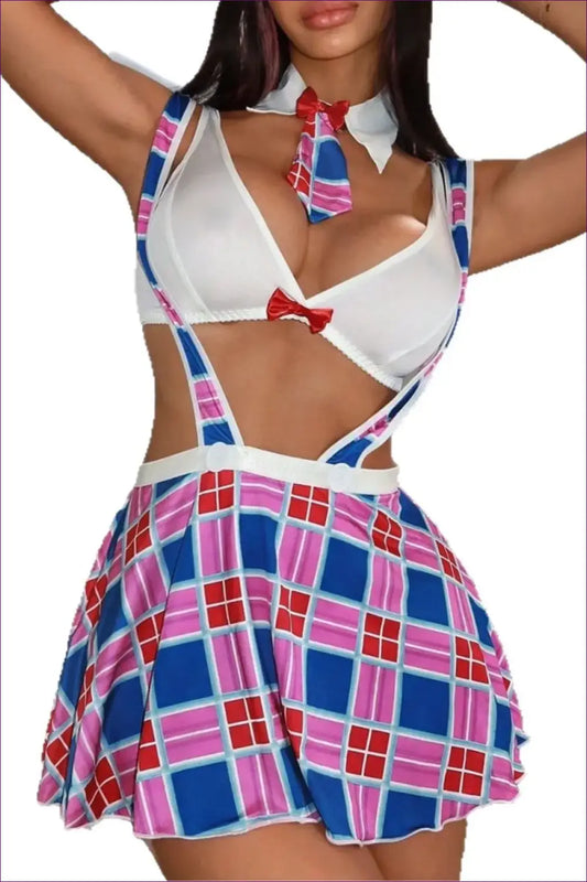 Teacher Uniform Costume with Mini Skirt - Flirty Role Play - All Season • Boudoir • Halloween • just in - Lingerie Hut