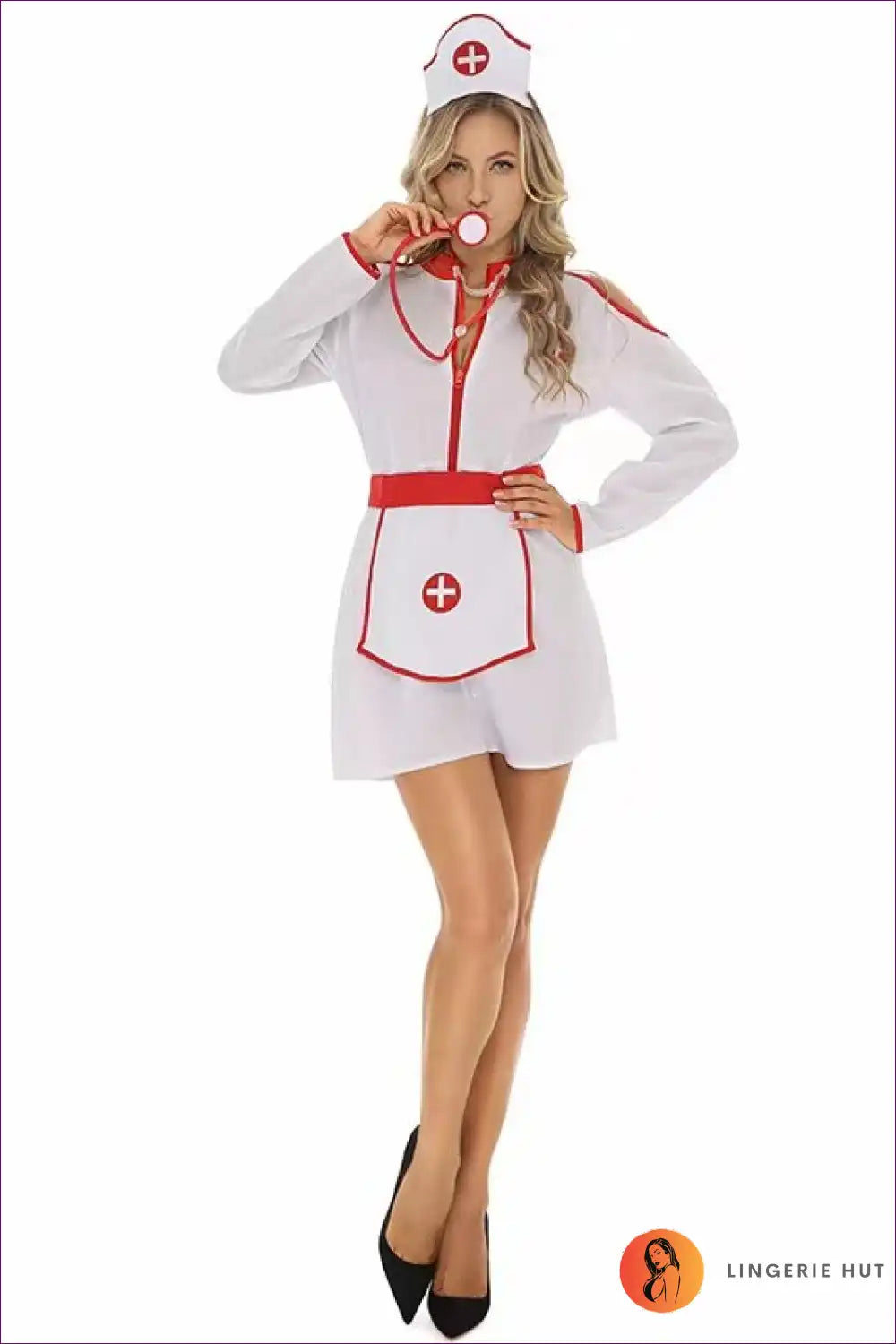 Unleash Your Seductive Charm With This Captivating Nurse Cosplay Uniform Set! Embrace Naughty Side And Indulge