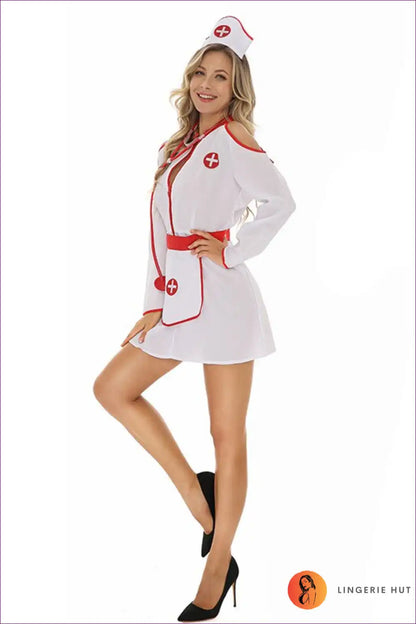 Unleash Your Seductive Charm With This Captivating Nurse Cosplay Uniform Set! Embrace Naughty Side And Indulge