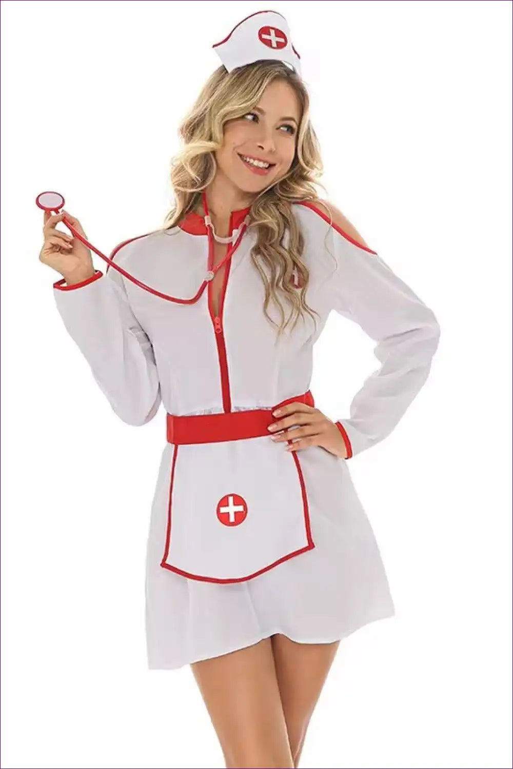 Unleash Your Seductive Charm With This Captivating Nurse Cosplay Uniform Set! Embrace Naughty Side And Indulge