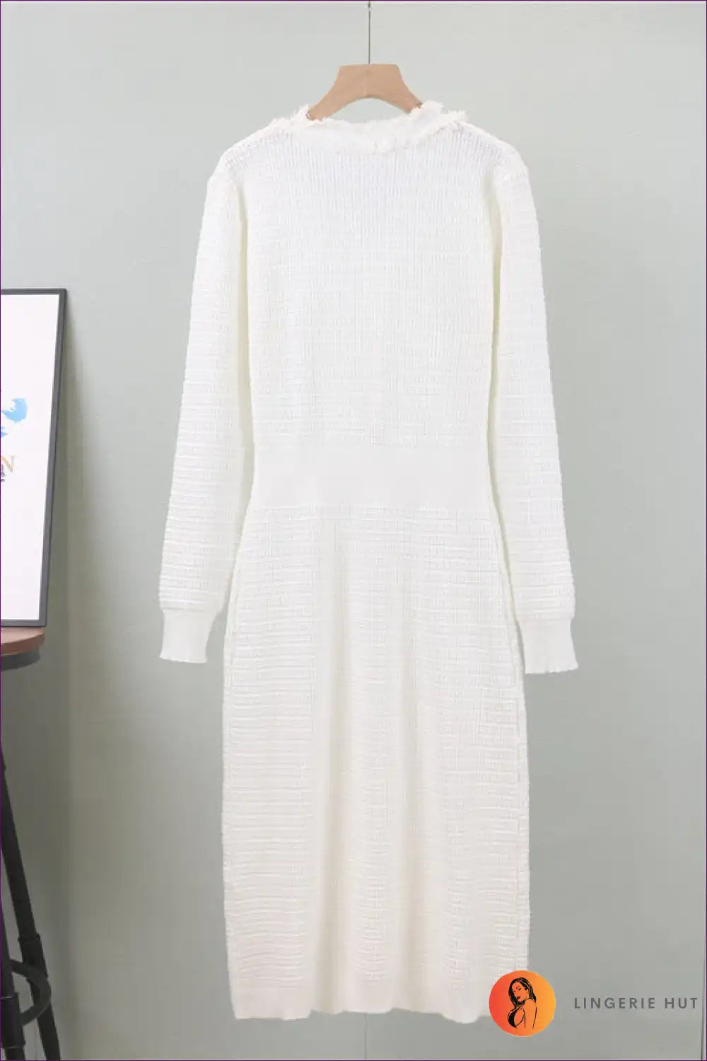 Textured Knit Button-front Midi Dress - Soft Luxe Layers