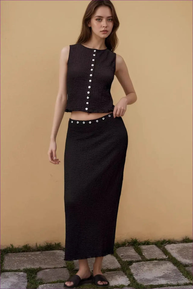Textured Knit Co Ord Set - Effortless Every Occasion Polish