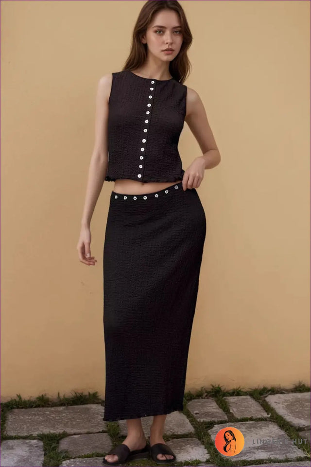 Textured Knit Co Ord Set - Effortless Every Occasion Polish