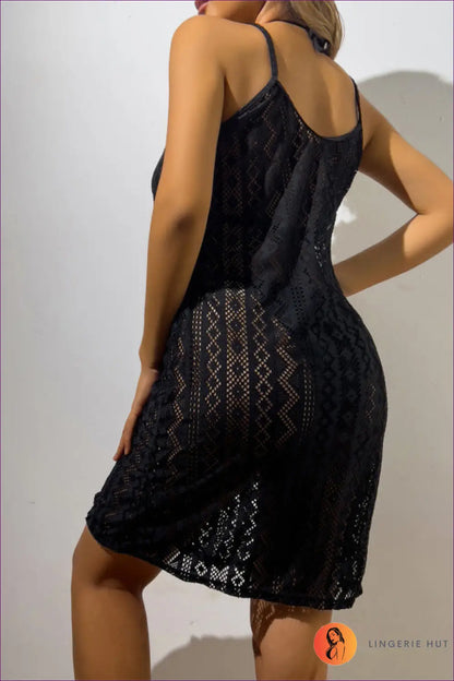 Three Piece Bikini Lace Dress Set - Holiday Evening Essential - Lingerie Hut - Beachwear • Cover Up • Glamour • Halter