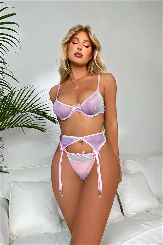 Step Into a World Where Color Meets Contour With Lingerie Hut’s Three-piece Gradient Bra Set - Your Next Step