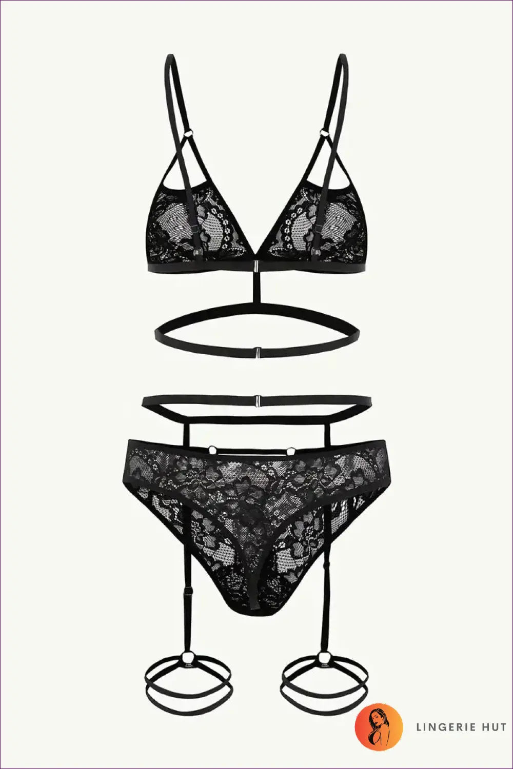 Step Into a World Woven With Wonder And Wrap Yourself In Lingerie Hut’s Three-piece Lace Bra Set -