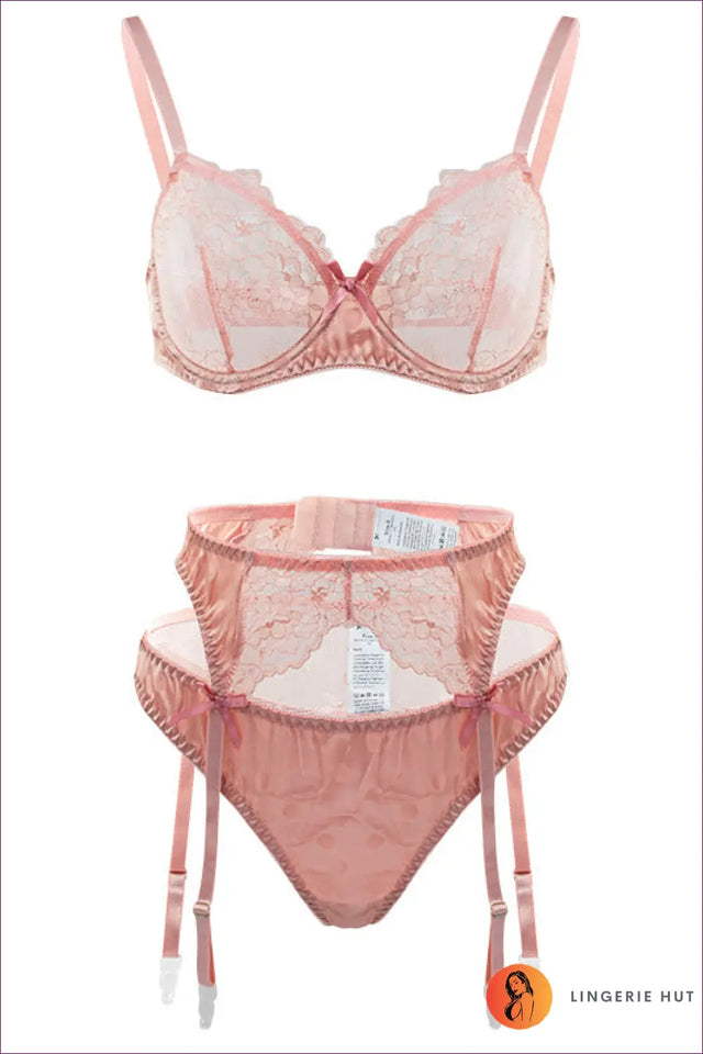 Polka Dot Mesh Bra Set - For Playful, Boudoir Nights In