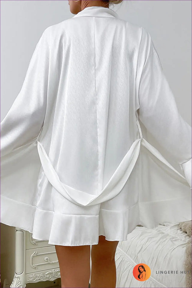 Three Piece Lounge Set with Ruffle Shorts - Soft Everyday Comfort