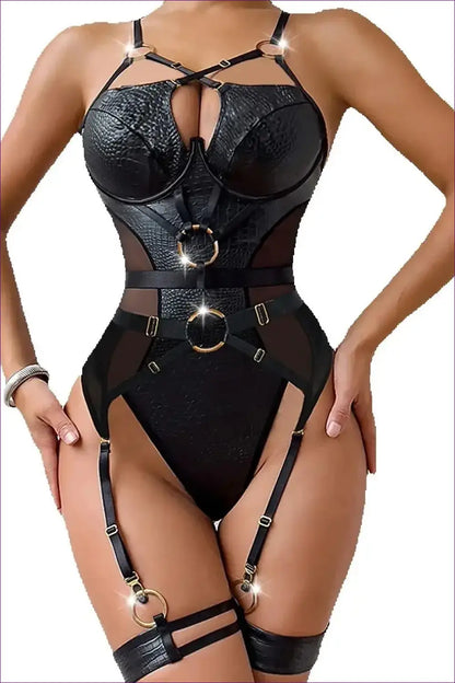 Three-piece Mesh Jumpsuit Set - Bold Evening Layers - Lingerie - just in • Hut