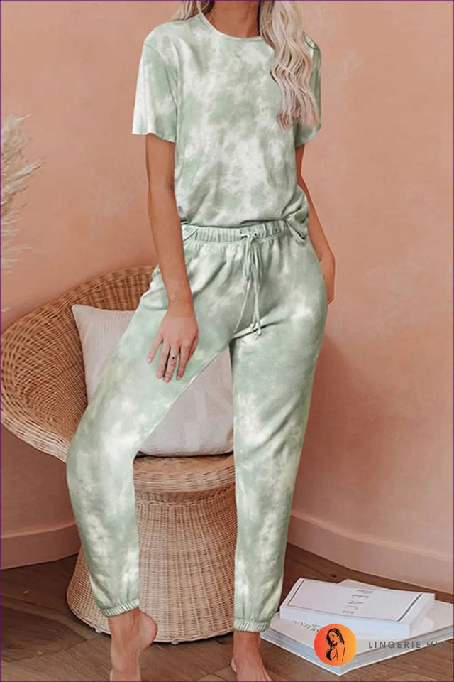 Tie-Dye Pyjama Set - Indulgent Home Comfort