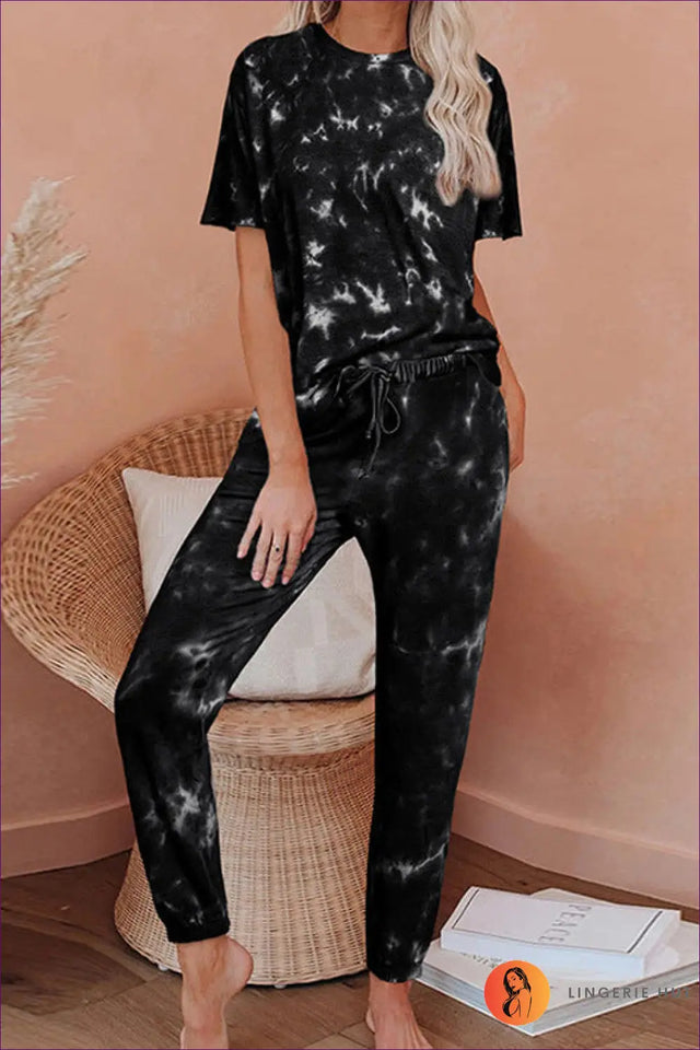 Tie-Dye Pyjama Set - Indulgent Home Comfort