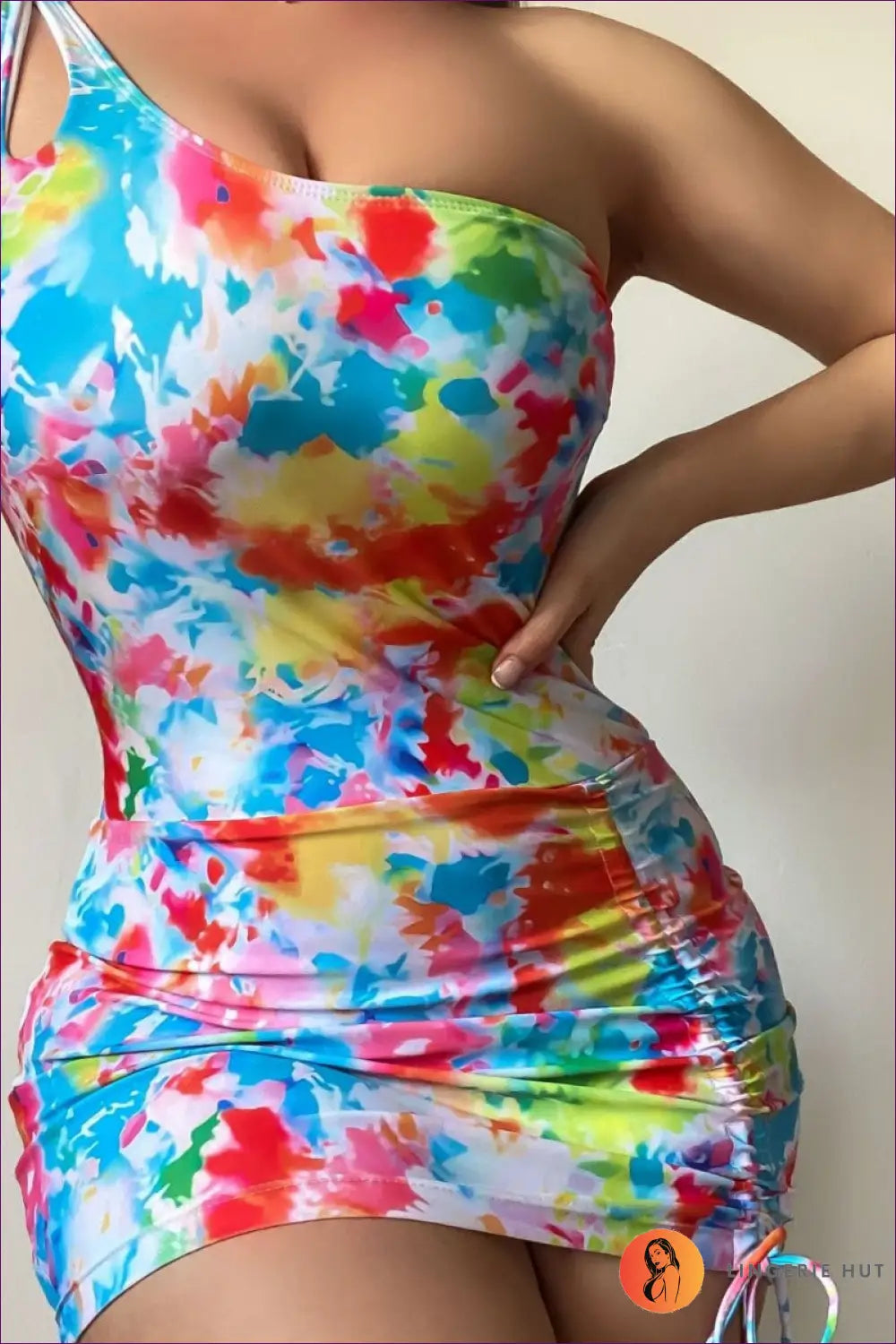 Tie-dye Bodycon Mini Dress - Summer Evenings Sorted - Dresses - Lingerie Hut - Boho • Cutout • Date Night