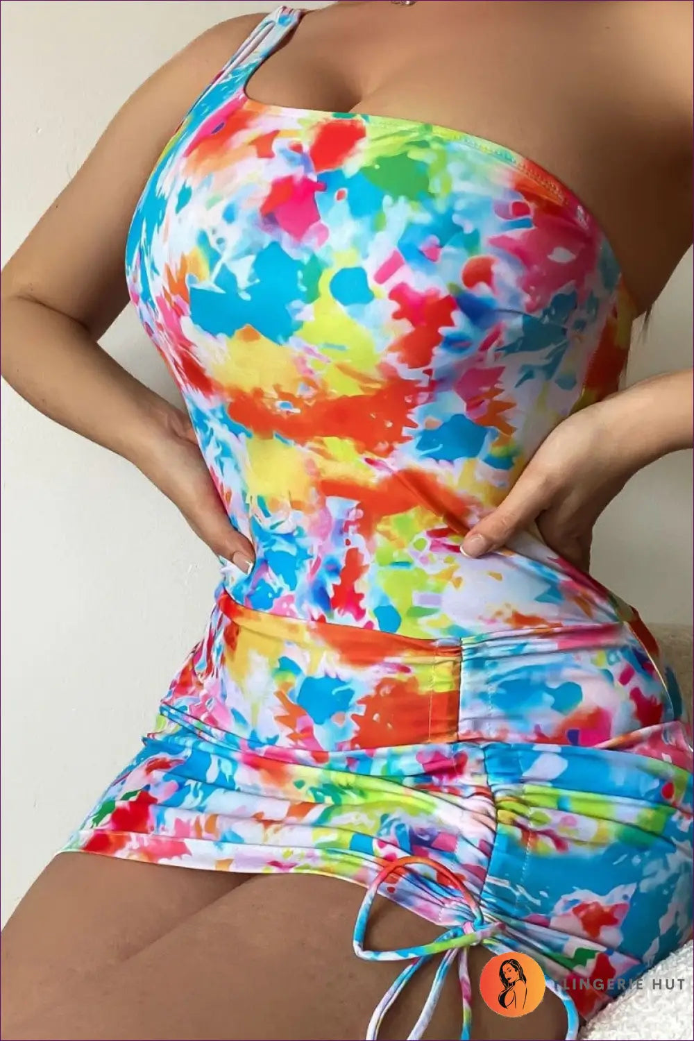 Tie-dye Bodycon Mini Dress - Summer Evenings Sorted - Dresses - Lingerie Hut - Boho • Cutout • Date Night