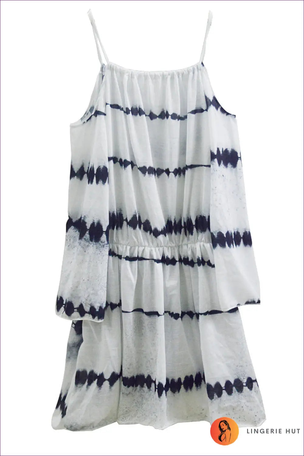 Tie-dye Mini Sundress - Summer Evenings Sorted - s / White - Dresses - Lingerie Hut - Boho • Casual • Cotton • Dress