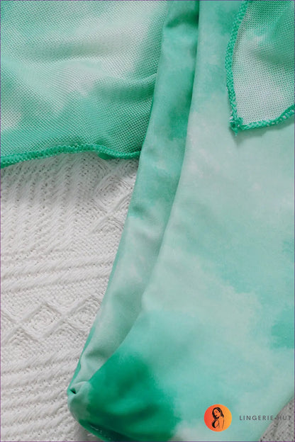 Tie-dye Skirted Bikini Set with Halter Tie Top - Vacation Ready - l / Lavender - Beachwear • Boho • just in • Sexy