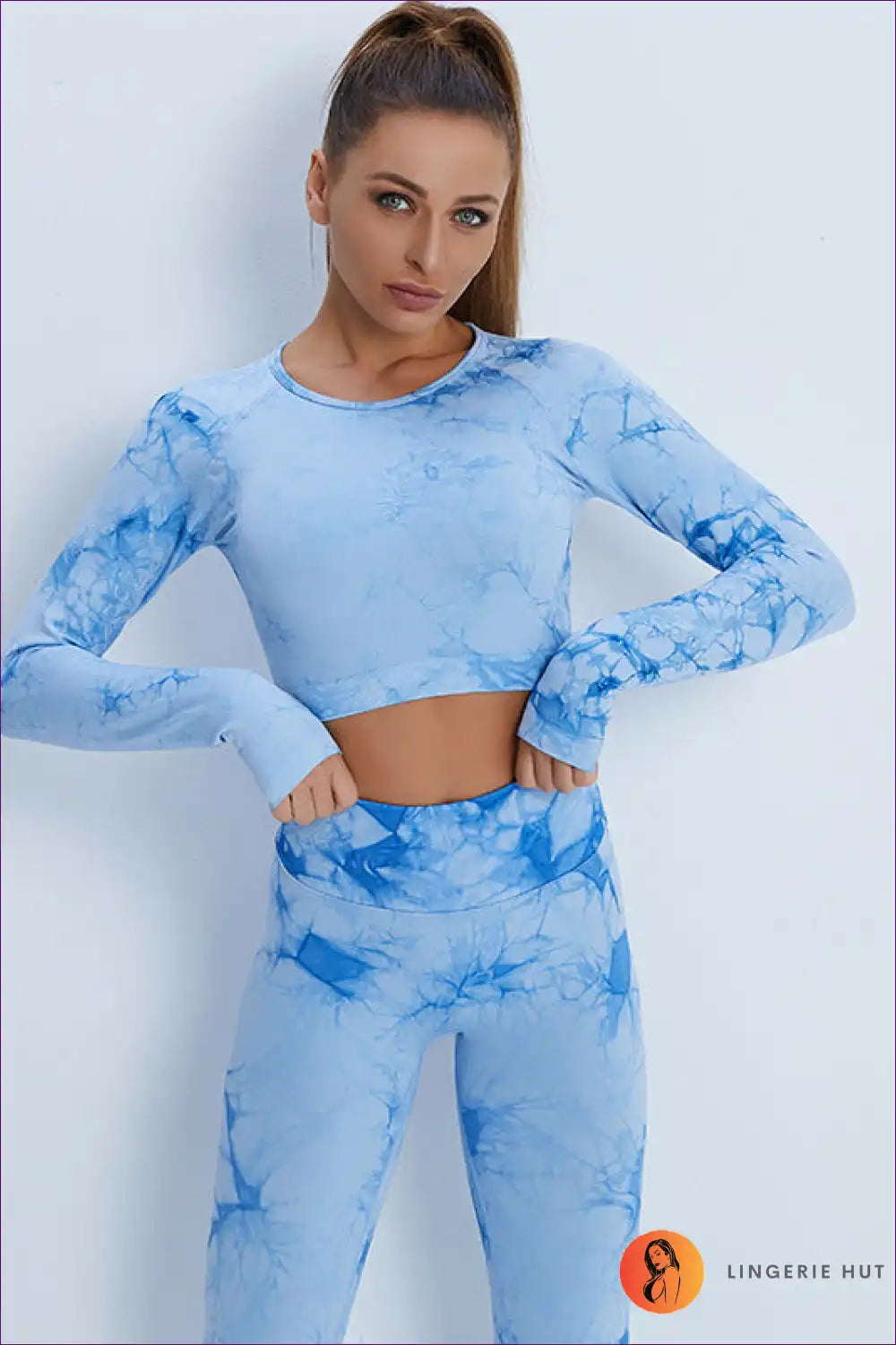 Elevate Your Workouts With Our Tie-dyed Sporty Yoga Suit. Perfect For Active Lifestyles, It Combines Style,