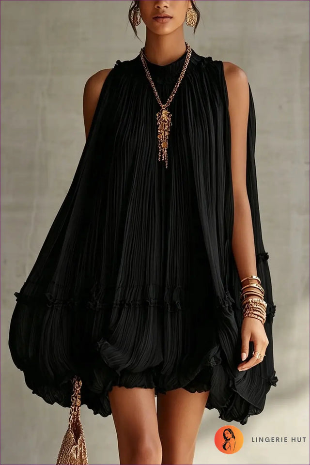 Tiered Dress with Cutout Detail - Sunlit Ease