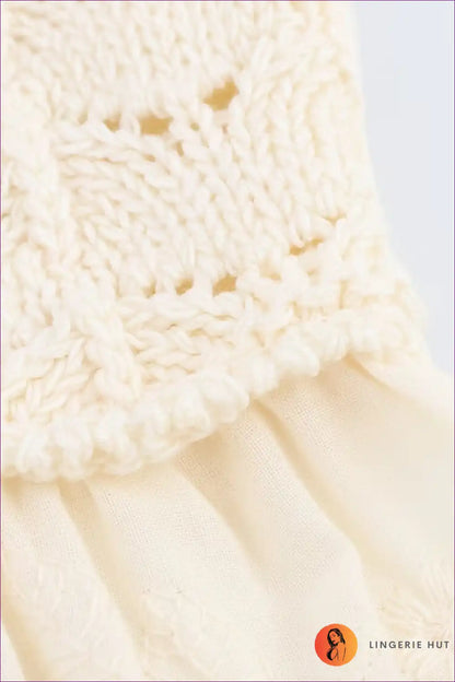 Tiered Knit Slip Dress with Embroidered Bodice - Summer Ease for Boho, Casual, Cotton, Dresses, Everyday