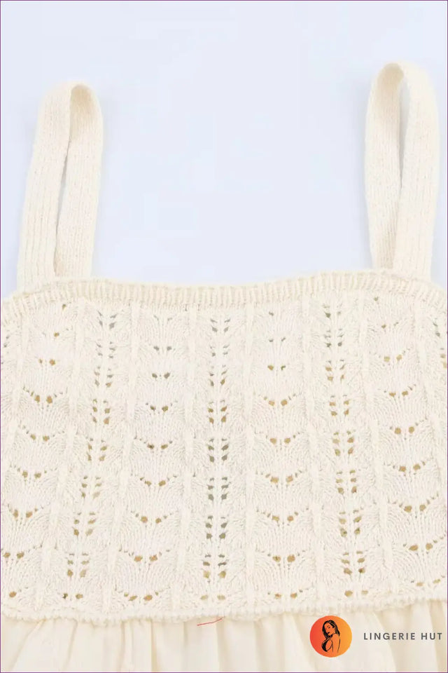 Tiered Knit Slip Dress with Embroidered Bodice - Summer Ease