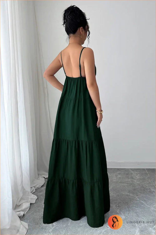 Tiered Maxi Dress with Tie-Front - Effortless Boho Romance