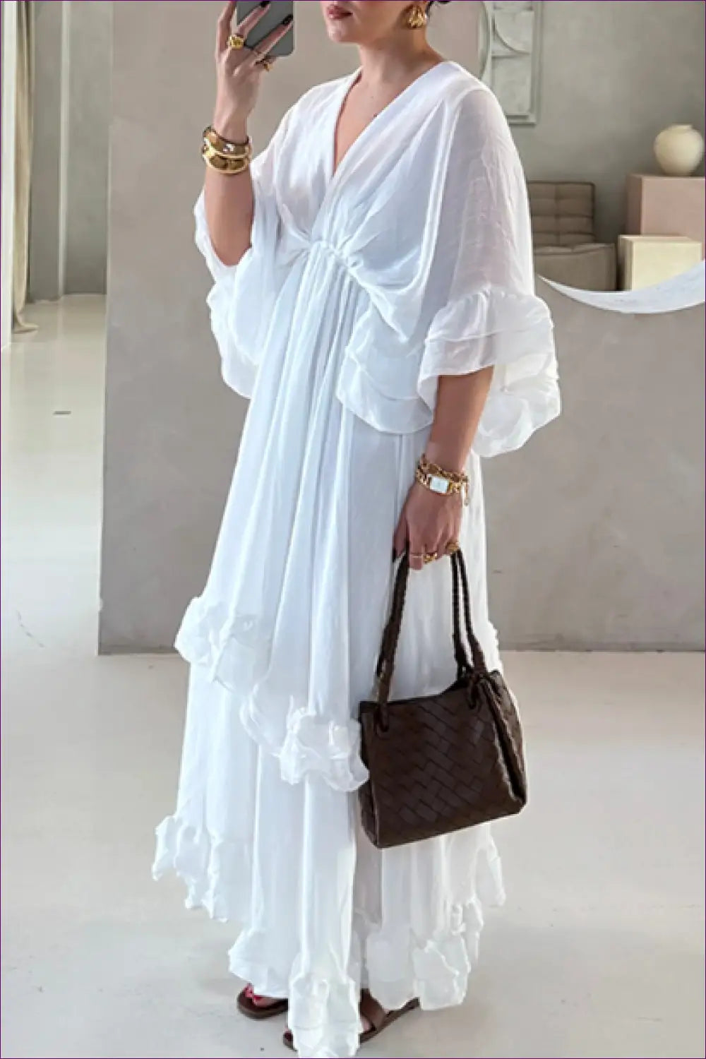 Tiered Ruffle Maxi Dress - Effortless Summer Elegance - Dresses - Casual • Clothing • Everyday • Glamour - Lingerie Hut