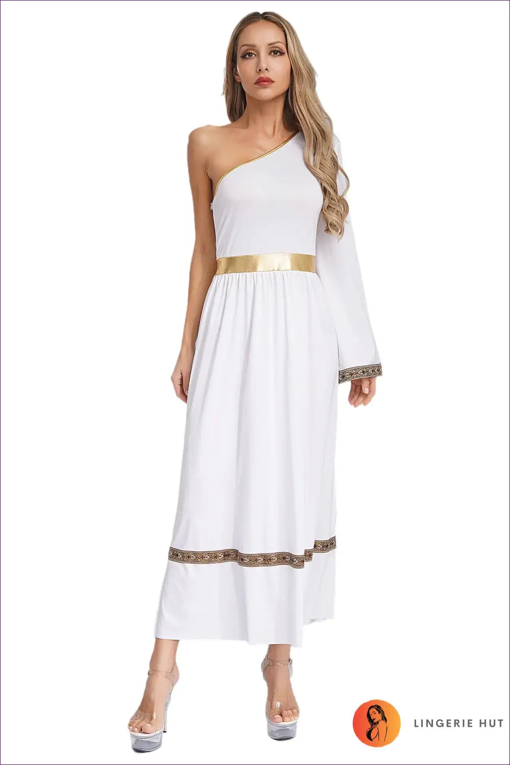 Toga Costume with One-shoulder Belt Detail - Olympian Statement - just in • Party • Role Play • Theme Parties