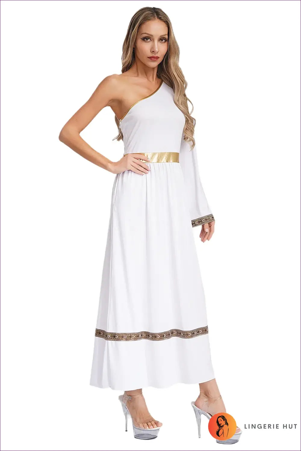 Toga Costume with One-shoulder Belt Detail - Olympian Statement - just in • Party • Role Play • Theme Parties