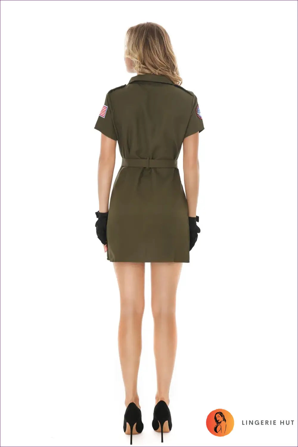 Pilot Costume with Aviator Patches - Top Gun Attitude - Halloween • just in • Party • Theme Parties - Lingerie Hut
