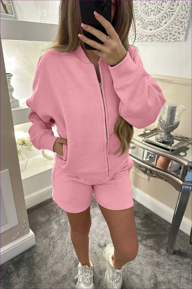 Tracksuit Co Ord Set with Zip Jacket - Effortless Elevated Style