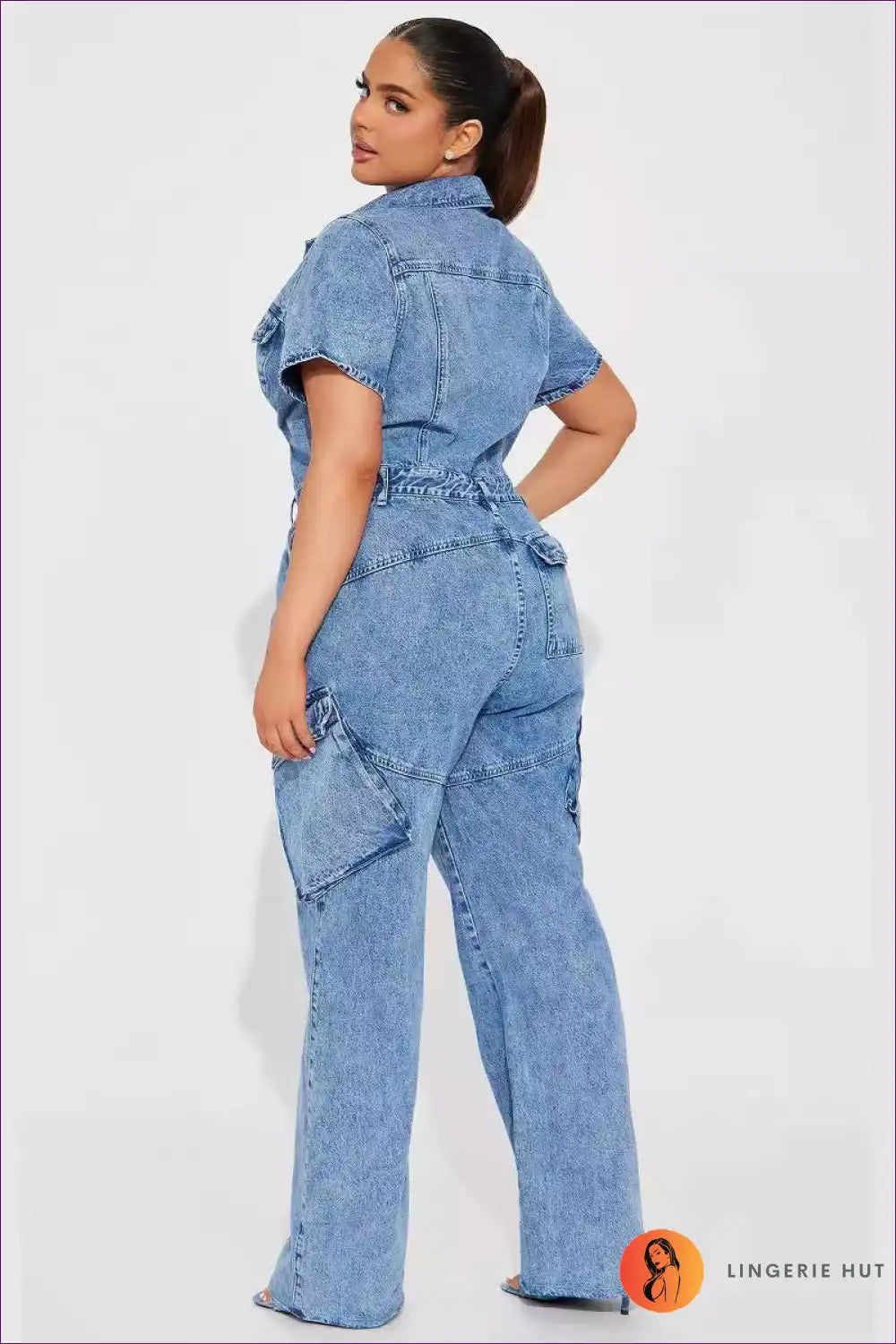 Trendy Denim Utility Jumpsuit - Effortless Style