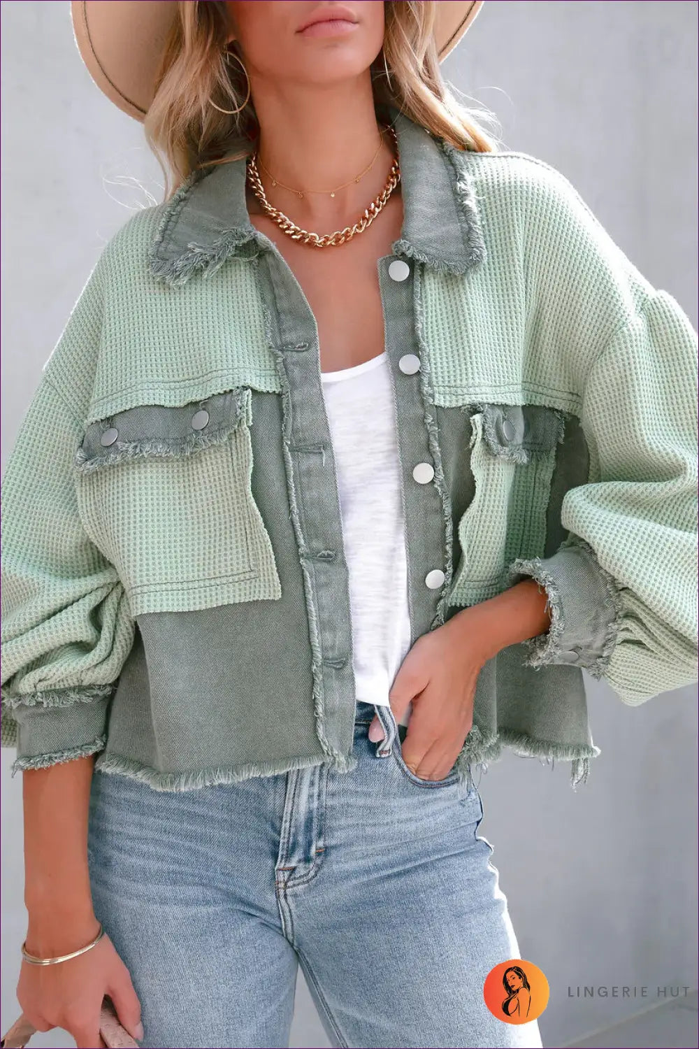 Trendy Patchwork Denim Jacket - Casual Chic For s