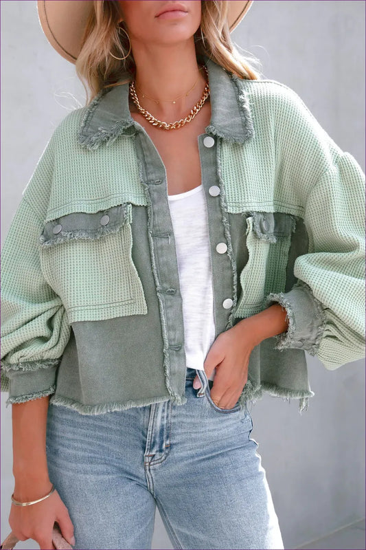 Trendy Patchwork Denim Jacket - Casual Chic For s