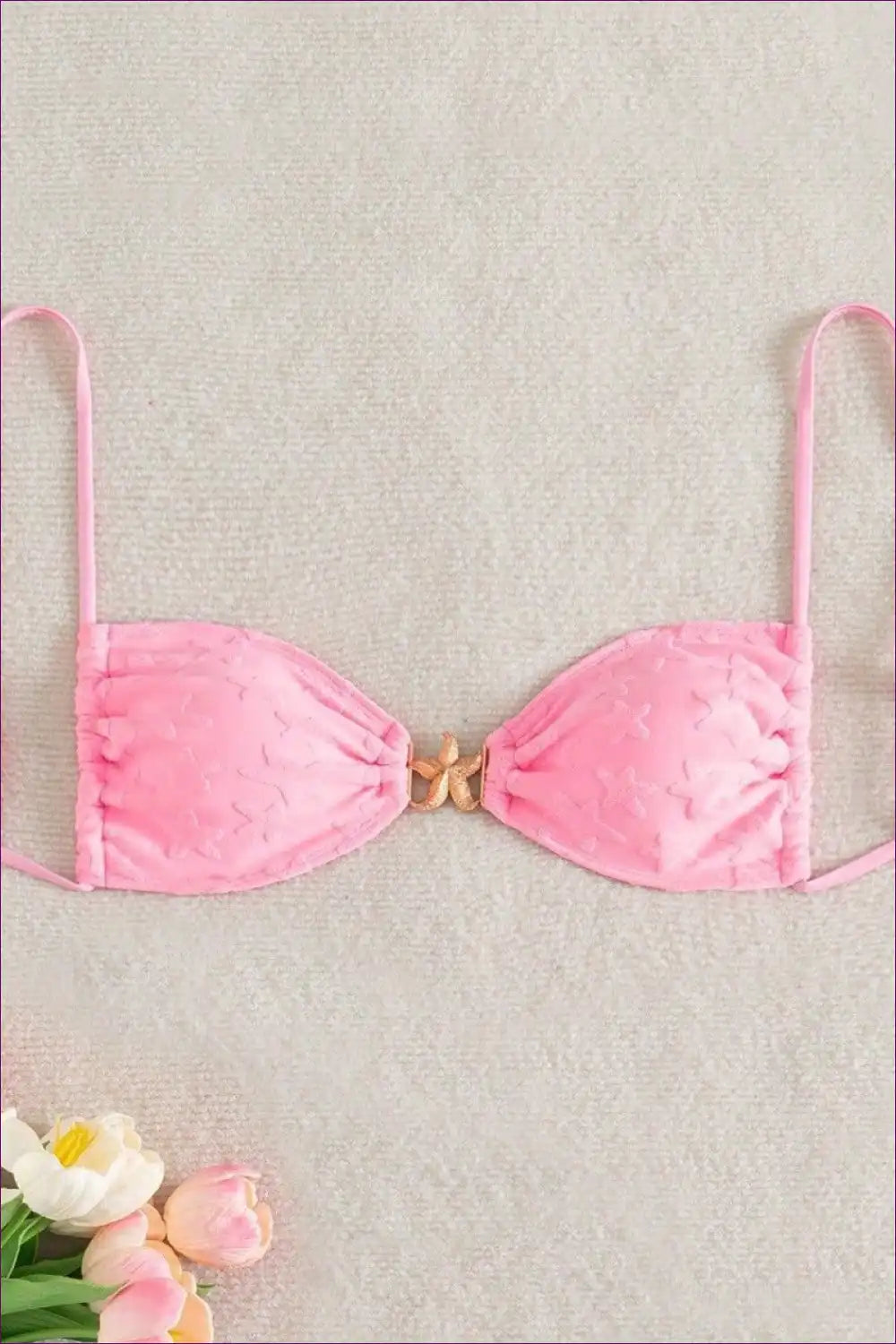 Triangle Bra Embossed Star Detail Everyday Lingerie Essential for Bra, Casual, Everyday, just In,