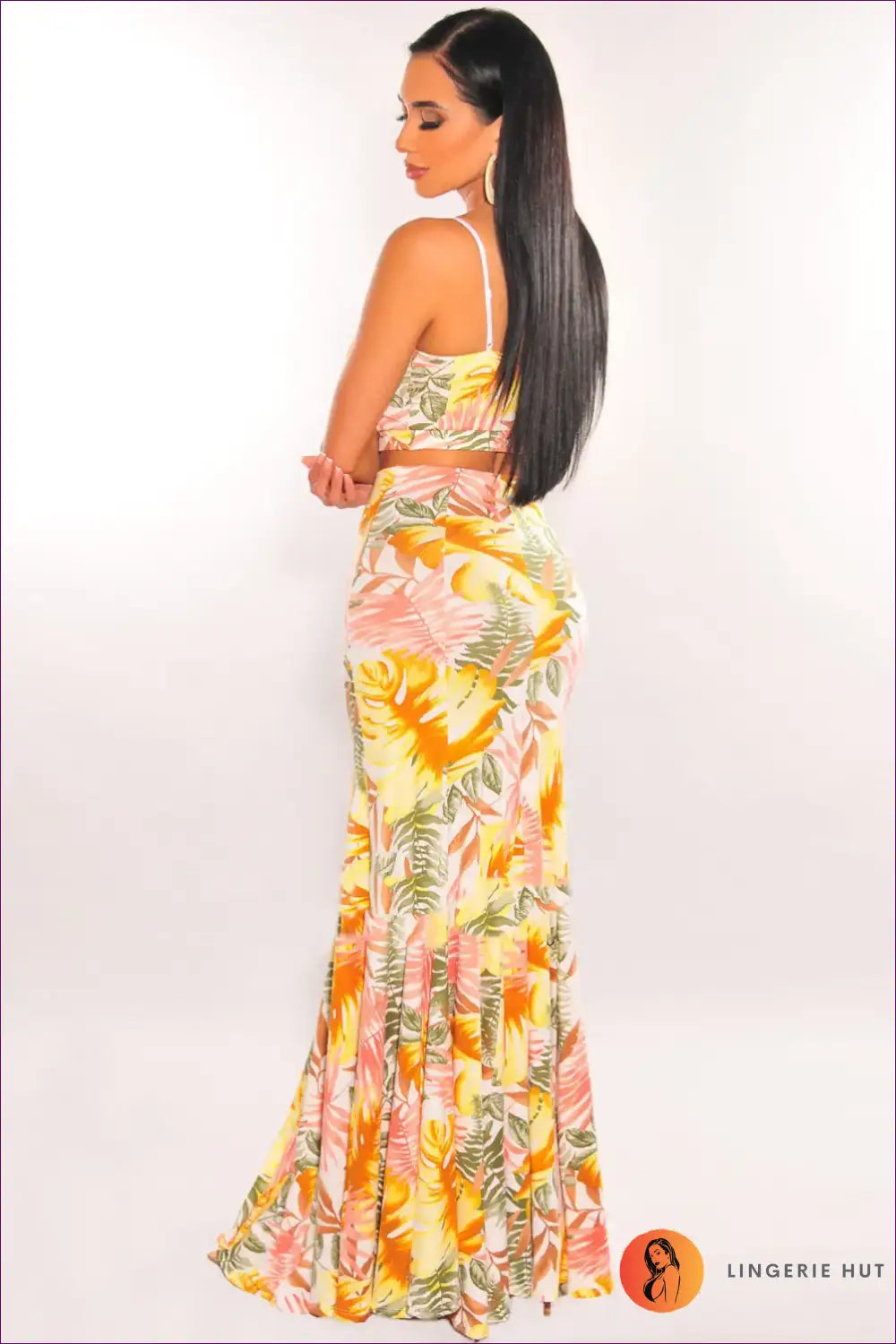 Tropical Cutout co Ord Set - Boho Summer Glamour - Outfit Sets - Lingerie Hut - Casual • Crop